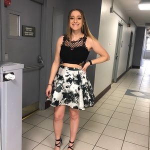 2 piece floral dress